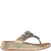 FIT FLOP WOMENS WEDGE TOE POST SANDAL - PLATINO